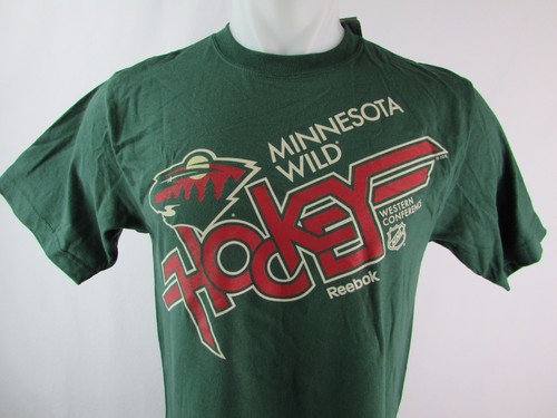 Minnesota Wild NHL Reebok Men's Green T-Shirt (4 Styles)  - Picture 14 of 19