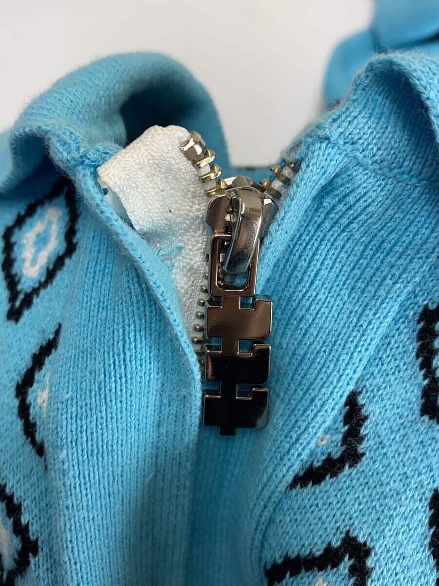 TTT_MSW◆カーディガン(薄手)/S/コットン/BLU/総柄/TTT-2023SS-KT10 TTTMSW Cardigan (Thick L Cotton Blue Total Pattern TTT