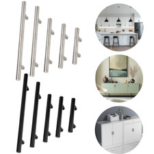 1-30x Stainless Steel Brushed Nickel T Bar Cabinet Kitchen Handles Pulls Drawer