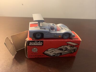 SOLIDO CHAPARRAL 2F BY MARX SPORT CAR 1/43 SCALE SILVER #169 WITH BOX FRANCE 