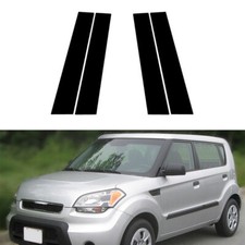Fit For Kia Soul 2010-2013 4pcs Glossy Black Pillar Posts Window Door Trim Cover Fit For Kia Soul 2010-2013 4pcs Glossy Black Pillar Posts Window Door Trim Cover