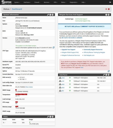 pfSense Firewall VPN AES-NI AMD Quad-Core 2.7GHz 8GB RAM 64GB SSD 5x NIC I350-T4 - Picture 5 of 7