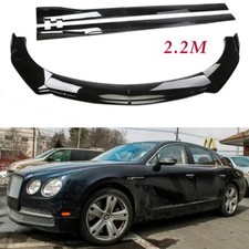 For Bentley Flying Spur Gloss Front Bumper Lip Splitter Spoiler Side Skirts