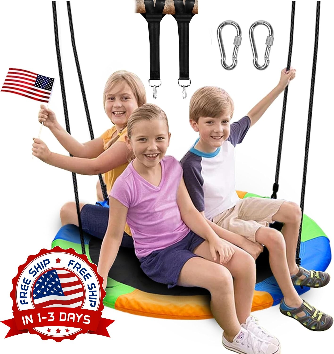 Columpio De Árbol Para Patio Jardín Para Niños 2 3 4 Años Y Adultos Grandes NUEVO.