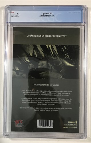 🔥SPAWN 185 9.6 CGC MEXICAN EDITION CAPULLO VARIANT SILVER FOIL COVER - Picture 2 of 2