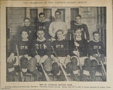 1907 New York Sports Page - St. Nicholas Skating Club Amateur Hockey Champions