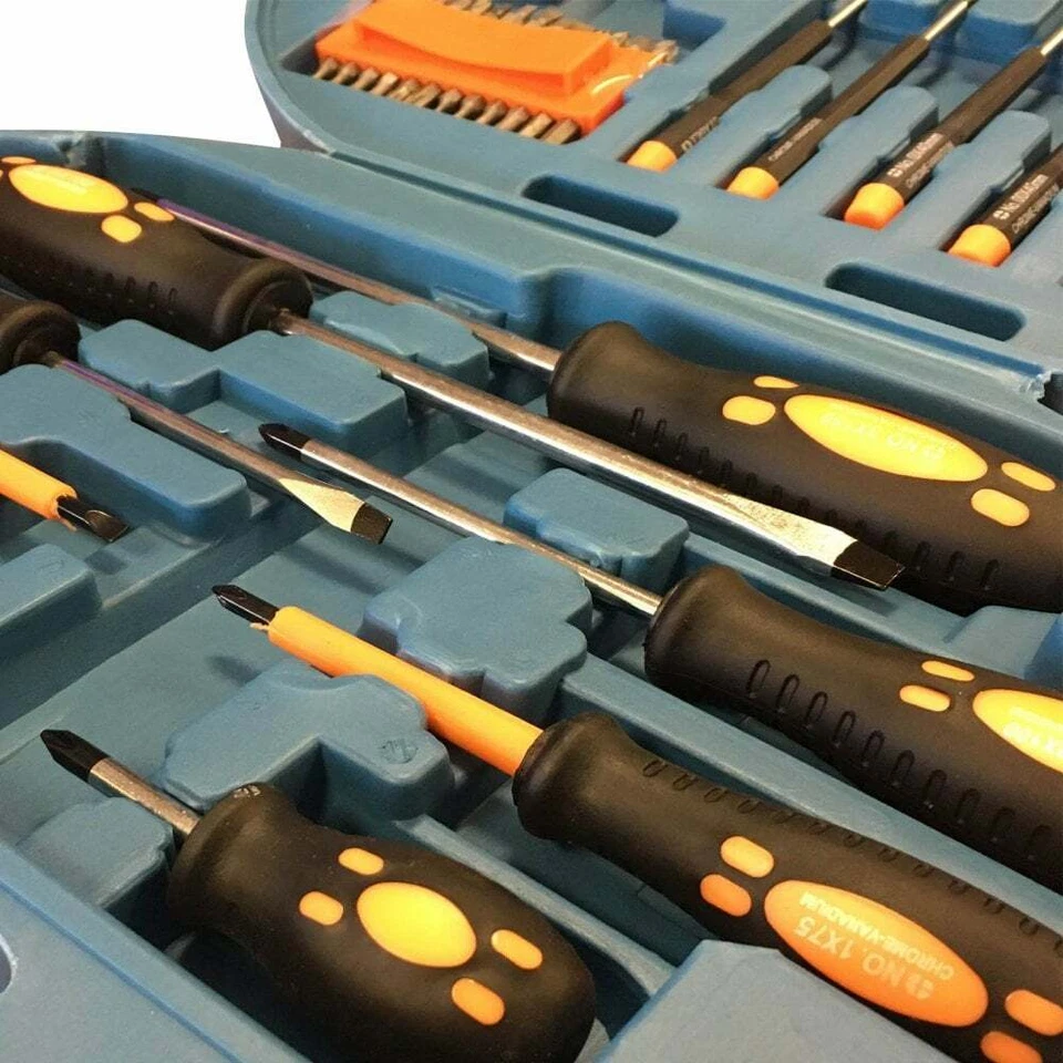 Rolson 60pc Screwdriver Set Cross Head Philips / Slot & DR Sockets Tool Box BNIB - Image 3 of 4