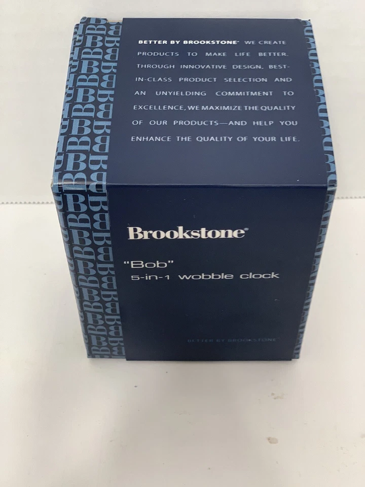 Brookstone Bob 5-In-1 Wobble Clock Silver New In Box Interactive Timer Battery - Image 3 of 3