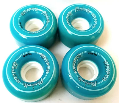 Kryptonics Rollschuhe 4 x Rollen Paname 62 mm / 84A türkis blau Quads ohne Lager