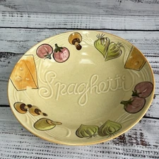 Los Angeles Potteries Spaghetti Serving Bowl Vintage 1972 X-Large 14.5" Dish