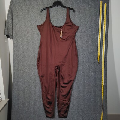 SKIMS Women's All-in-One Tank Top Sleeveless Jumpsuit Cocoa Size 4X AP-BSF-2030