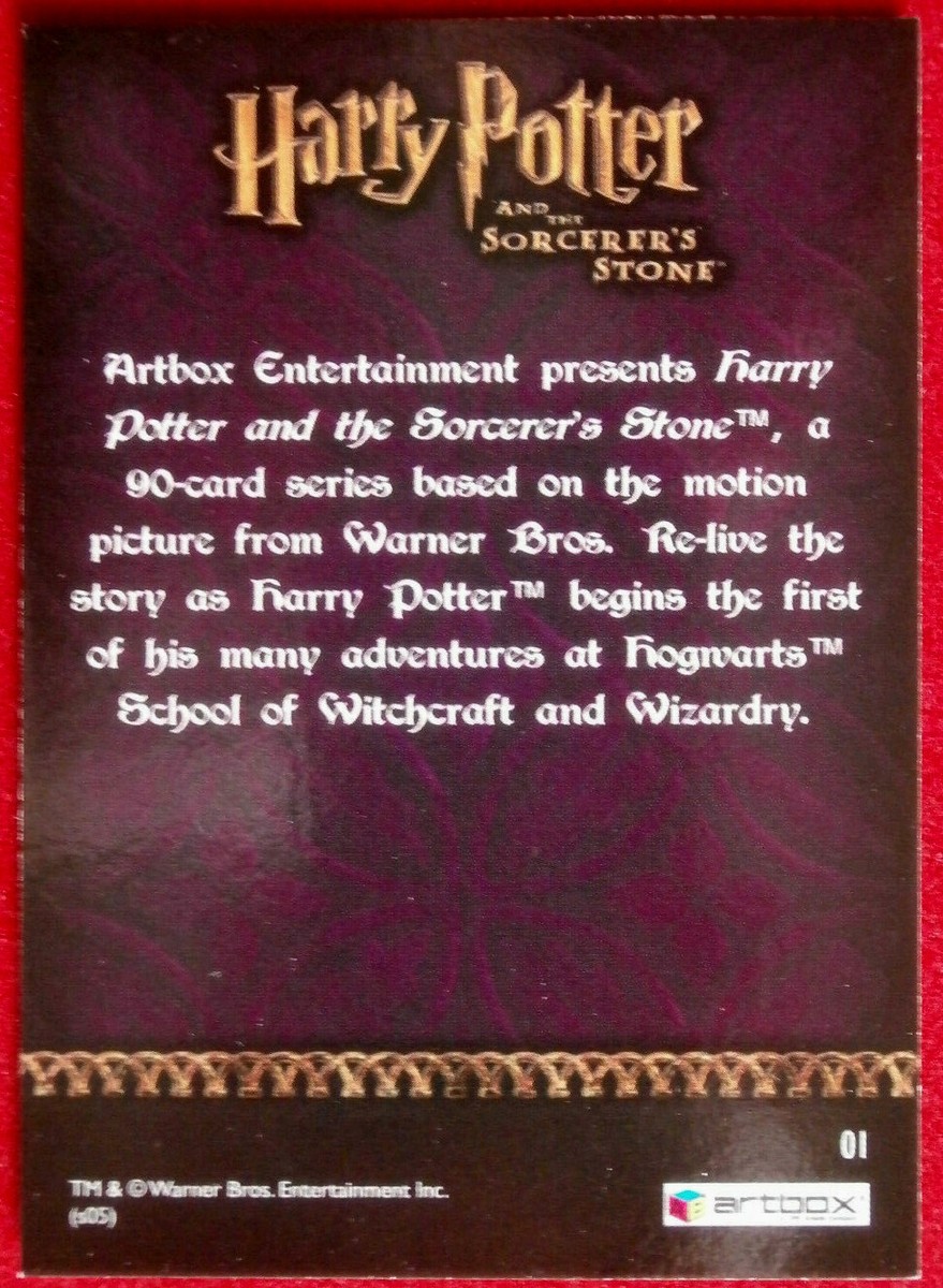 HARRY POTTER SORCERER'S STONE Card #001 TITLE HEADER CARD