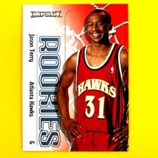 Jason Terry 1999-00 Skybox Impact Rookie Card #163 NBA Atlanta Hawks. rookie card picture