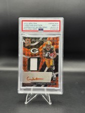 2022 SPECTRA ASPIRING RPA CHRISTIAN WATSON #9/15 Jersey Match RC PSA 9 POP 2^1