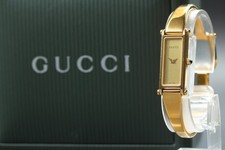 [Near MINT w/ Case] Gucci 1500L 12mm Gold Dial Quartz Women's Watch From JAPAN