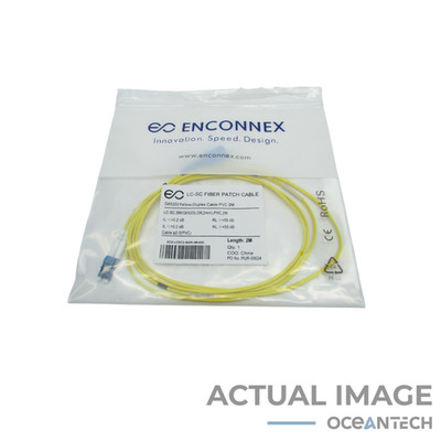 New 2M LC to SC LC-SC Fiber Patch Cable G652D Yellow Duplex