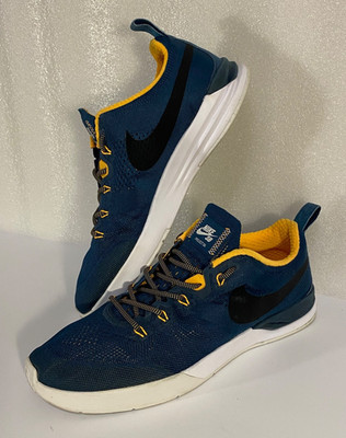 NIKE MENS SIZE 10.5 SB PROJECT BA NIGHTSHADE BLUE ATOMIC MANGO YELLOW 654892-308
