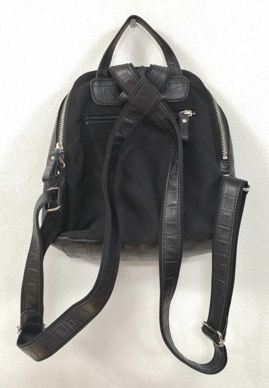Crocodile Pattern Backpack Olitata Model Black Ol… - image 2