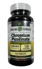 Amazing Formulas Chromium Picolinate - 1000 mcg - 120 tablets - Exp 08/27
