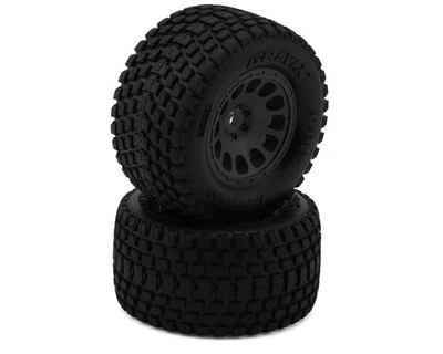Traxxas 10775-GRAY Mini XRT Rear Gravix Tires Charcoal Gray Wheels Pre-Mounted - Image 1 of 3