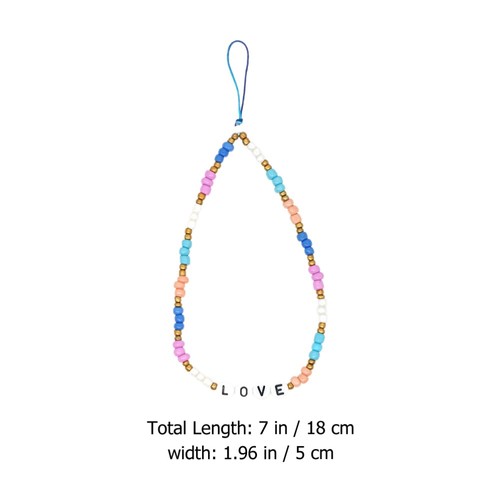 Mobile Phone Chain Pendant Straps Lanyard Colorful Beaded Handmade - Zdjęcie 12 z 12