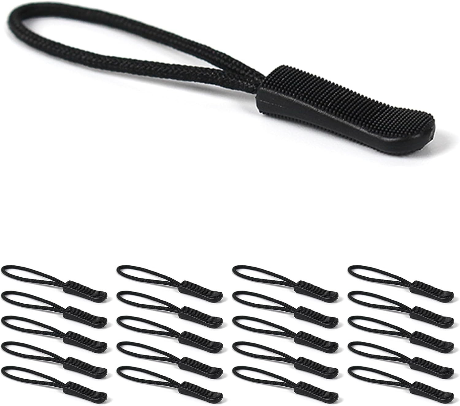 20PCS Fluorescent Zipper Pulls Replacement for Luggage Backpack Jacket Bags