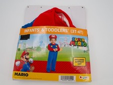 Super Mario Infant  Toddler Costume 3T-4T Includes Jumpsuit  Hat By Disguise