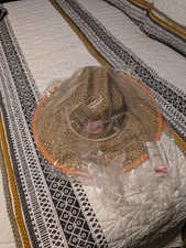 NWT Roxy Straw Hat with Coral Peachy Orange T...