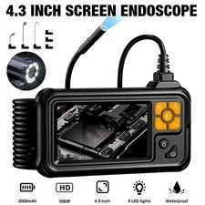 LCD Endoscope 1080P HD Industrial Borescope 4.3inch 8mm Inspection Snake Camera