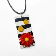 "Popbloom" | 100% Handmade jewelry polymer Clay Jewelry, Free Gift