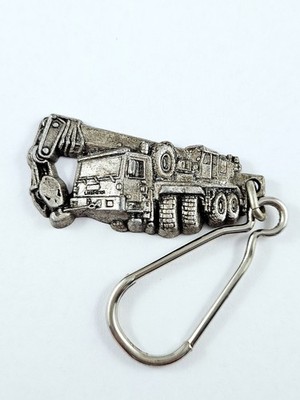 LIEBHERR LTM 1060 Schlüsselanhänger Metall 2D Vintage 1980er Feuerwehr