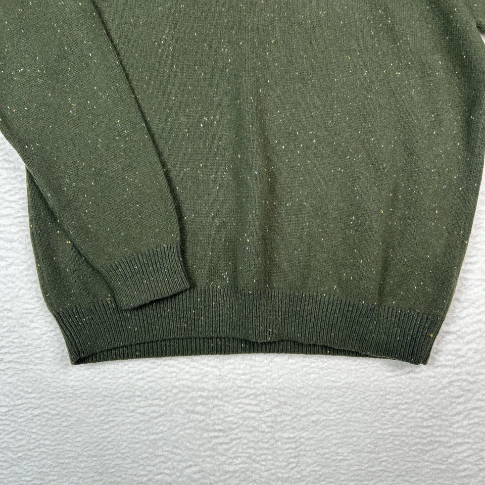 VTG Structure Wool Blend Sweater Dark Green Men’s Medium - Image 3 of 4