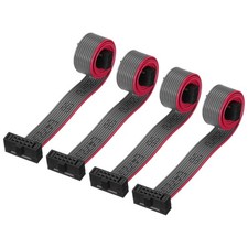 IDC 10Pin Flat Ribbon Cable, 1.27mm Pitch FC to FC Connector 20cm Length 4Pcs