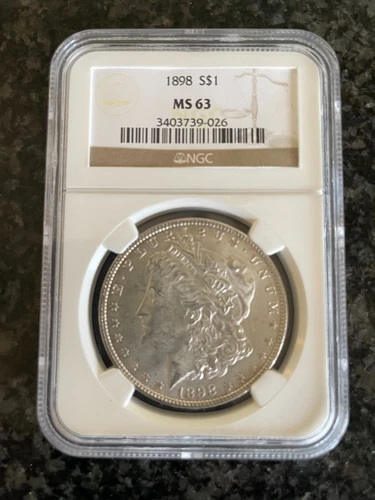 USA Morgan Silver Dollar 1898-P MS 63