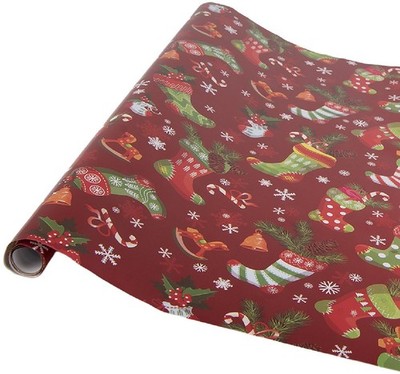 Clayre & Eef 6PA0544 Geschenkpapier 3 Stück 50x75 cm Rot Grün