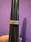 MESH RING 925 STERLING SILVER 1758 AR ITALY SIZE 7 — photo 3