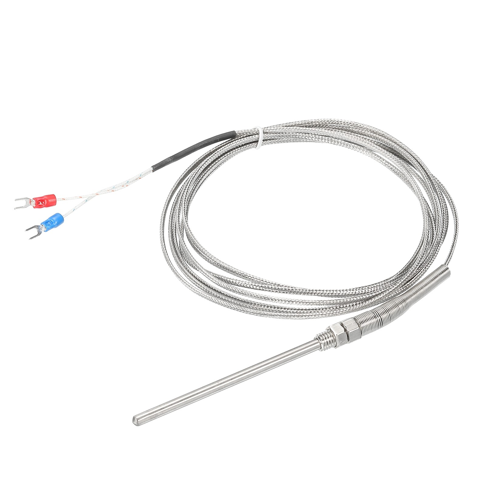 K Type Thermocouple Probe Temperature Sensor Stainless Steel 32 to 1112°F 10ft