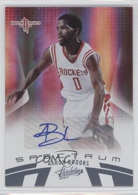 2010-11 Absolute Memorabilia Platinum Spectrum 15/25 Aaron Brooks #70 Auto d1m