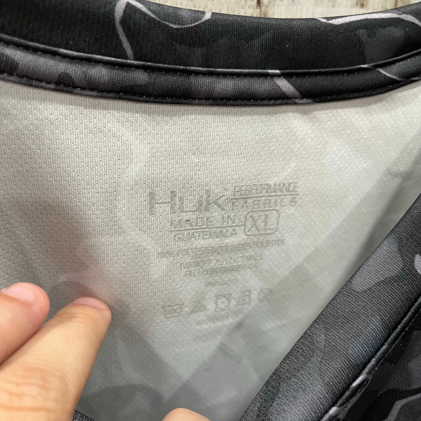 HUK ICON X MEN’S CURRENT CAMO SHORT SLEEVE FISHING SHIRT Size XL