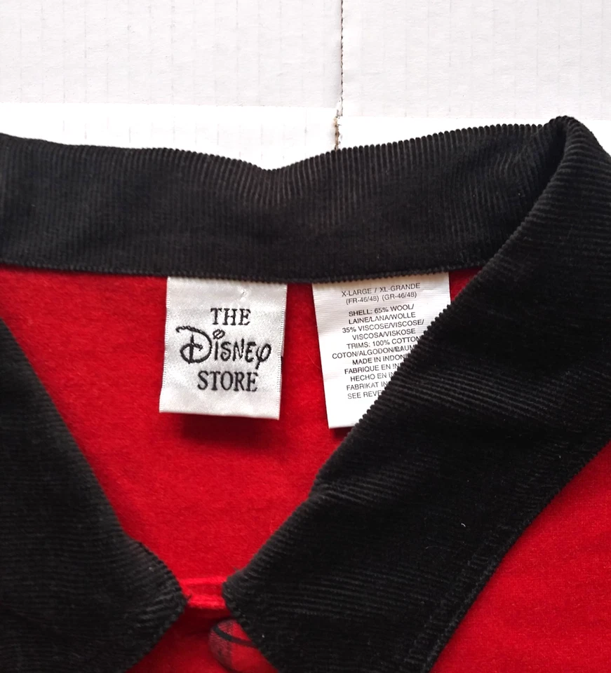 Jaqueta de lã vintage Disney Pooh & Piglet feminina Natal férias GG vermelha em excelente estado usado - Imagem 4 de 4