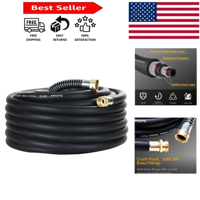#ad All Weather Flexible 50FT Rubber Hose High Pressure for Gardening and More $113.99