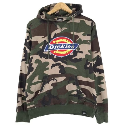 Sweat à Capuche Pullover Vintage Dickies Homme Coton Camouflage Taille S - Photo 1/4