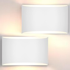 Modern LED Wall Sconces Set of 2, 3000K Warm White Up and Down Mount Light, W...