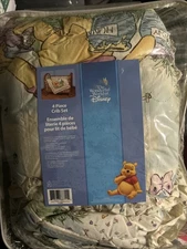 Vintage Disney Classic WINNIE THE POOH Red Calliope Crib Bedding Nursery Set 90s