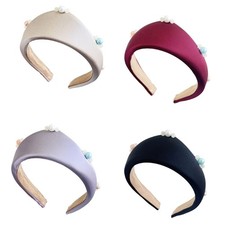 French Headbands With Pearls Decors Wide Hairband for Women Girl Various