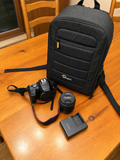 Canon EOS Rebel SL3 w/ Lens, Charger Lowepro Bag Black