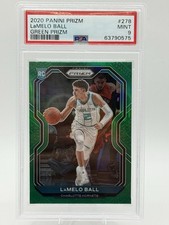 2020-21 Panini Prizm - LaMelo Ball #278 Green Prizm (RC) PSA 9 Hornets / TWolves