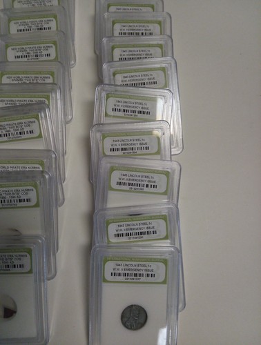 50- INB Slabbed Coins,10- Early Jeffersons,20- Wheat,10- Pirate Cobs,10-Steel - Picture 10 of 11