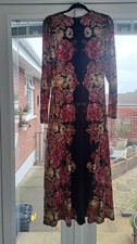 Ted Baker Long Maxi Dress Black And Pink Elegant Dress