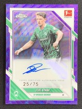 Jens Stage 2025-26 Topps Chrome Bundesliga Purple Wave Refractor Auto /75 #BA-JS